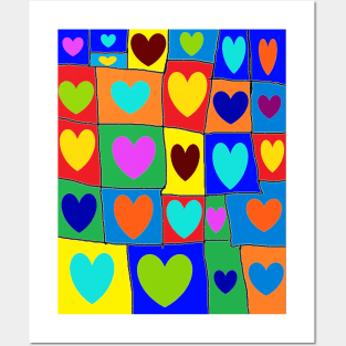 Heart Hearts Pattern Posters and Art